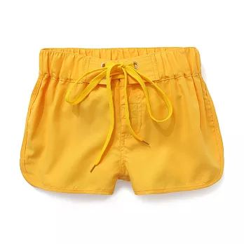 【CACO】SMILEY-微笑大臉海灘短褲S黃色