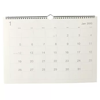 [MUJI 無印良品]甘蔗紙壁掛月曆/A3.2015
