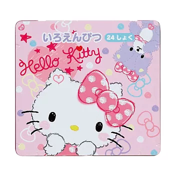 《Sanrio》HELLO KITTY 24色色鉛筆組(蓬蓬玩偶)