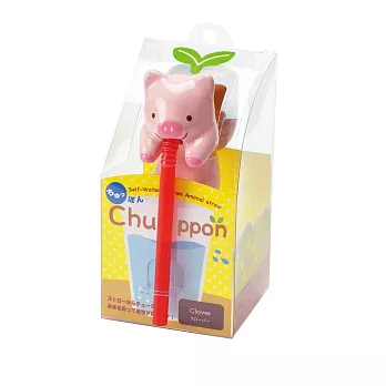 聖新陶芸Chuppon小植栽/ 豬/ 白花三葉草