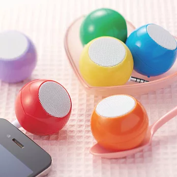 ELECOM 繽紛糖果迷你小喇叭藍