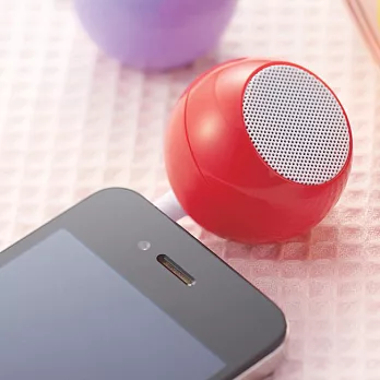 ELECOM 繽紛糖果迷你小喇叭紅