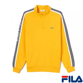FILA男仕立領休閒上衣-1TEN-5406-YE-L活力黃