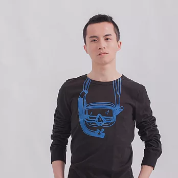 潛水鏡 蜜桃棉 長袖 男TS黑