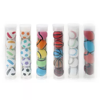 高潔淨球類造型橡皮擦(6款/組)