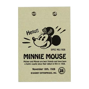 《sun-star》迪士尼復古米妮A6方格便條本