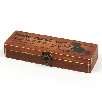 《sun-star》迪士尼復古米妮木製鉛筆盒