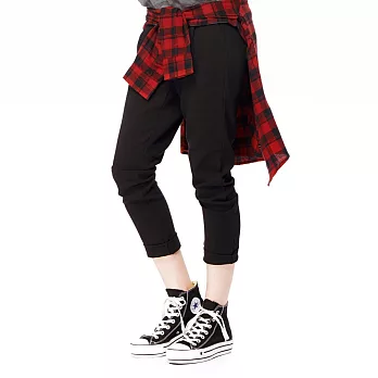 【CACO】實搭打折老爺褲-女S黑