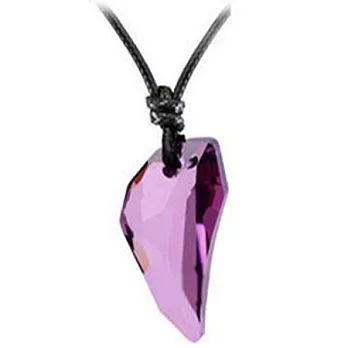 A+ accessories 王者至尊-霸氣登場狼牙造型水晶項鍊 (藕荷紫)