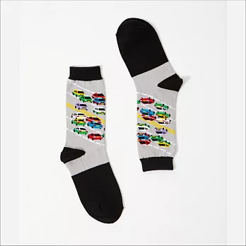 【Nori socks】可愛長統襪，「長款」，泰國 計程車款（男/女皆可穿）灰色