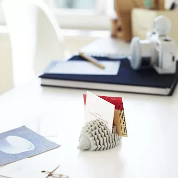 【雅瑪莎琪】動物立體名片架 (刺蝟-灰)