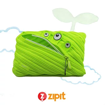 Zipit 怪獸拉鍊包(大)-螢光綠