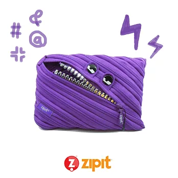 Zipit 怪獸拉鍊包鋼牙版(大)-紫