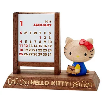 《Sanrio》HELLO KITTY 2015迷你木製佈告欄桌曆
