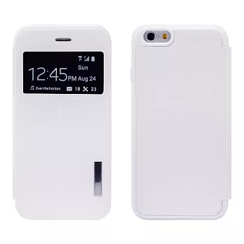 【BIEN】iPhone 6 豪華美印來電顯示可立皮套 (白)
