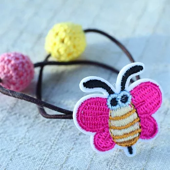 小蝴蝶髮束‧Alice遇見愛麗絲插畫風桃紅