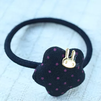 小兔花型點點控髮束‧Alice遇見愛麗絲黑色