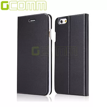 GCOMM iPhone6 4.7＂ 金屬質感拉絲紋超纖皮套紳士黑