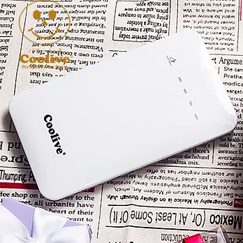 Coolive「時尚派對」7800mAh行動電源(日本三洋電芯)白色派對