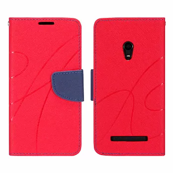 【BIEN】ASUS Zenfone 6 新潮美紋撞色可立皮套 (紅)