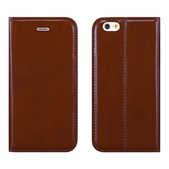 【BIEN】iPhone 6 穩重瘋馬紋隱磁可立皮套 (咖啡)