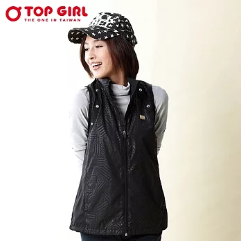 TOP GIRL】可拆式風衣外套S黑