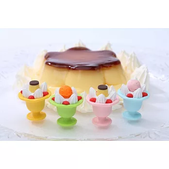 【iwako】日本製 NO PVC 環保造型橡皮擦 芭菲聖代造型(四入)