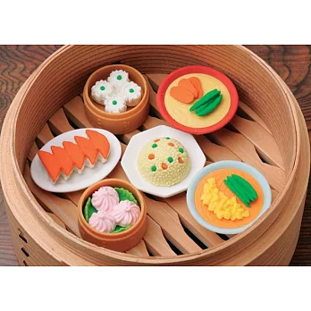 【iwako】日本製 NO PVC 環保造型橡皮擦 中華料理造型(六入)