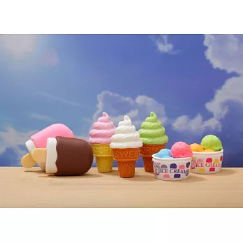 【iwako】日本製 NO PVC 環保造型橡皮擦 冰品造型(隨機四入)