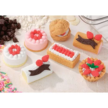 【iwako】日本製 NO PVC 環保造型橡皮擦 甜點造型(隨機四入)