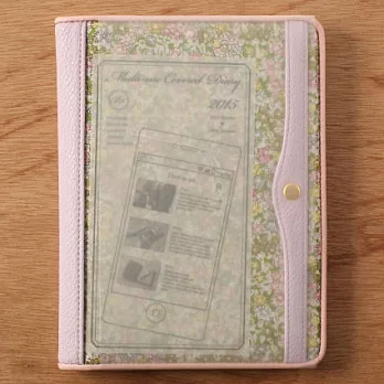 2015 B6碎花夾層多功能手帳/粉紫