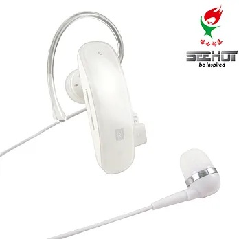 嘻哈部落Seehot BT4.0 NFC 雙待機單音/立體聲2合1藍牙耳機(SBS-803)白色