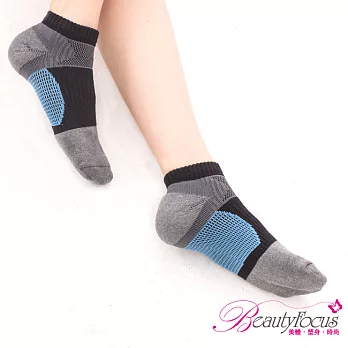 BeautyFocus台灣製萊卡專利機能運動襪0622深灰FREE