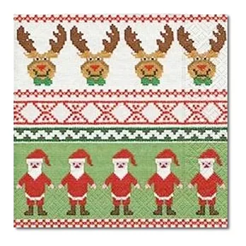 《Paper+Desing》餐巾紙-Reindeer meets santa 遇見聖誕老人
