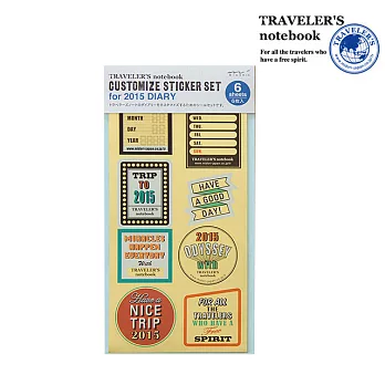 MIDORI Traveler’s Notebook 2015綜合貼紙 (限定商品)