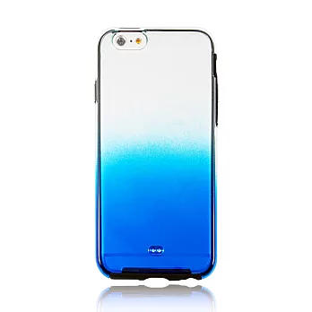 Lilycoco iPhone 6 漸層透明 4.7吋 雙料保護殼藍色