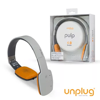 Unplug Pulp觸控可折耳罩式藍芽4.0耳機淺灰