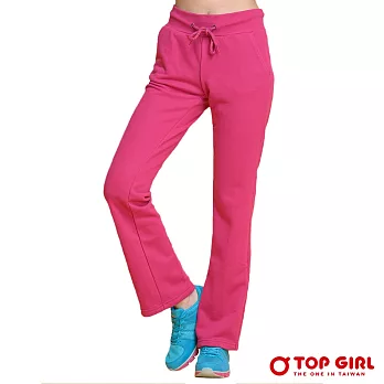 【TOP GIRL】個性抽繩經典款針織長褲L粉紅