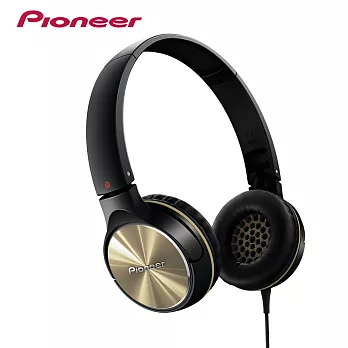 Pioneer 髮絲紋金屬拋光 迷你耳罩式耳機 SE-MJ532 (共四色) 金-N