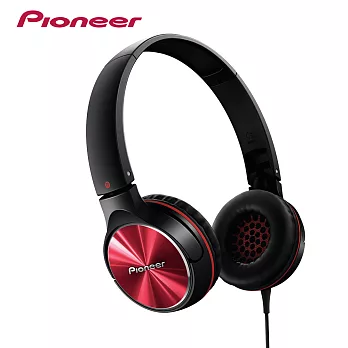 Pioneer 髮絲紋金屬拋光 迷你耳罩式耳機 SE-MJ532 (共四色) 紅-R