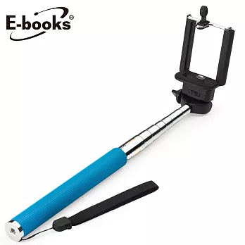 E-books N15 七段伸縮6吋以下自拍桿+手機夾藍