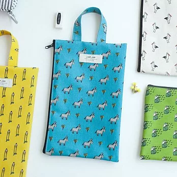 JAM JAM森林防水帆布手拿包-灰灰驢