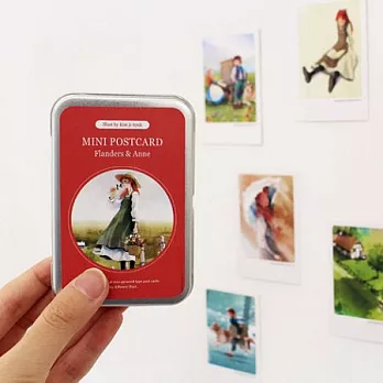 鐵盒迷你明信片組(40入)-弗蘭德與安妮
