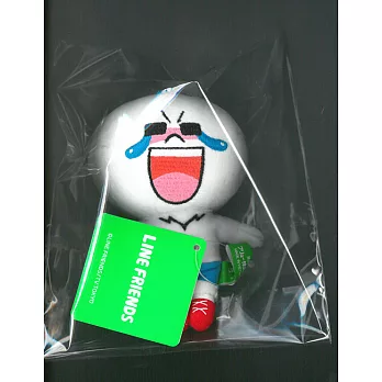 LINE人物造型可愛絨毛吊飾:饅頭人