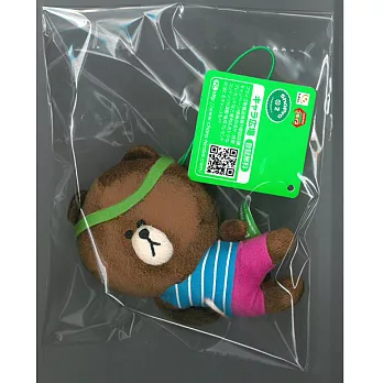 LINE人物造型可愛絨毛吊飾:熊大B