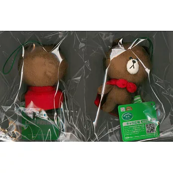 LINE人物造型可愛絨毛吊飾:熊大D