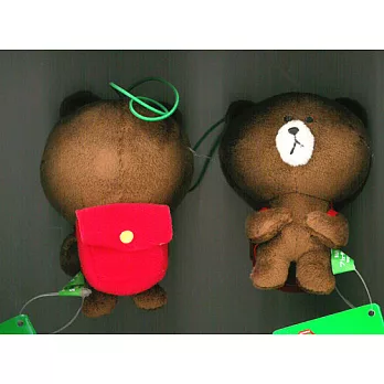 LINE人物造型可愛絨毛吊飾:熊大E