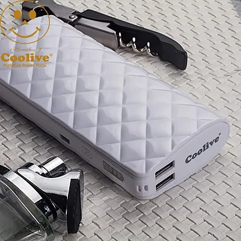 Coolive「經典時尚」13000mAh行動電源★經典白