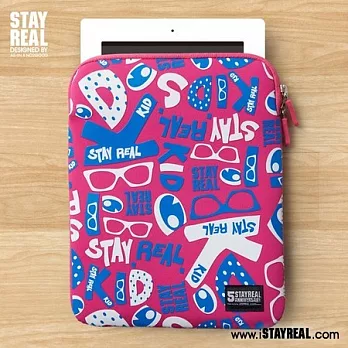 STAYREAL我是細路平板包桃紅