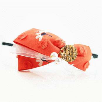 【PinkyPinky Boutique】日系風浪漫雛菊髮箍 (橘色)